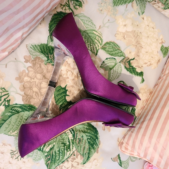 Vintage! Princess Sparkly Hearts Clear BJ Heels ! - Picture 4 of 14